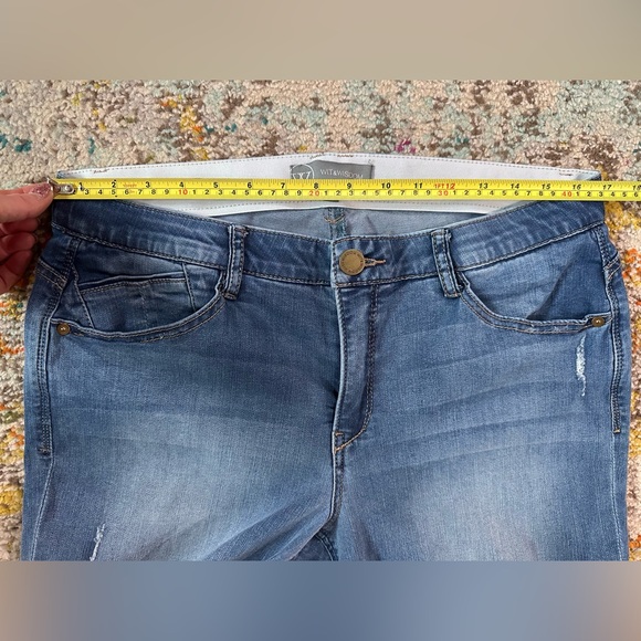 WIT & WISDOM Ripped Crop Straight Leg Jeans, Size 14 - Picture 8 of 10